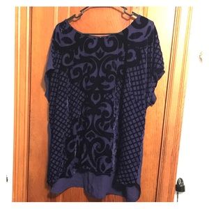 Burnout velvet lane Bryant top size 22/24